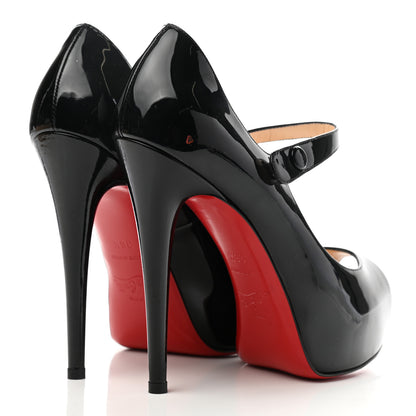 Christian Louboutin Kid Patent Jane Vendome 120 Pumps 36.5 Black 4 of 10