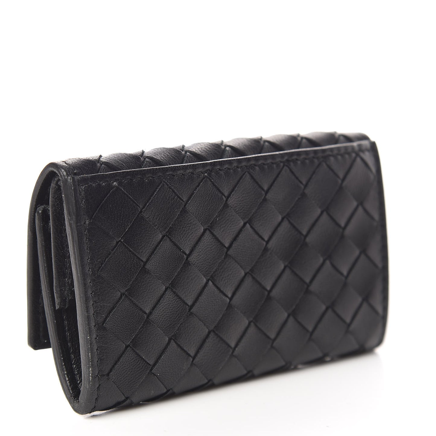 Nappa Intrecciato Card Holder Black