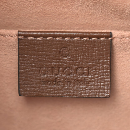 Gucci Monogram Textured Calfskin Horsebit 1955 Drawstring Bucket Bag Beige Brown Sugar 6 of 10