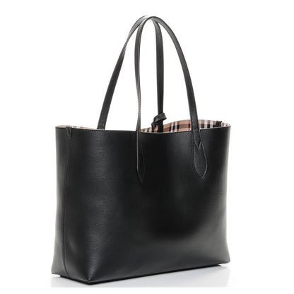 Burberry Haymarket Check Medium Reversible Tote Black 7 of 8