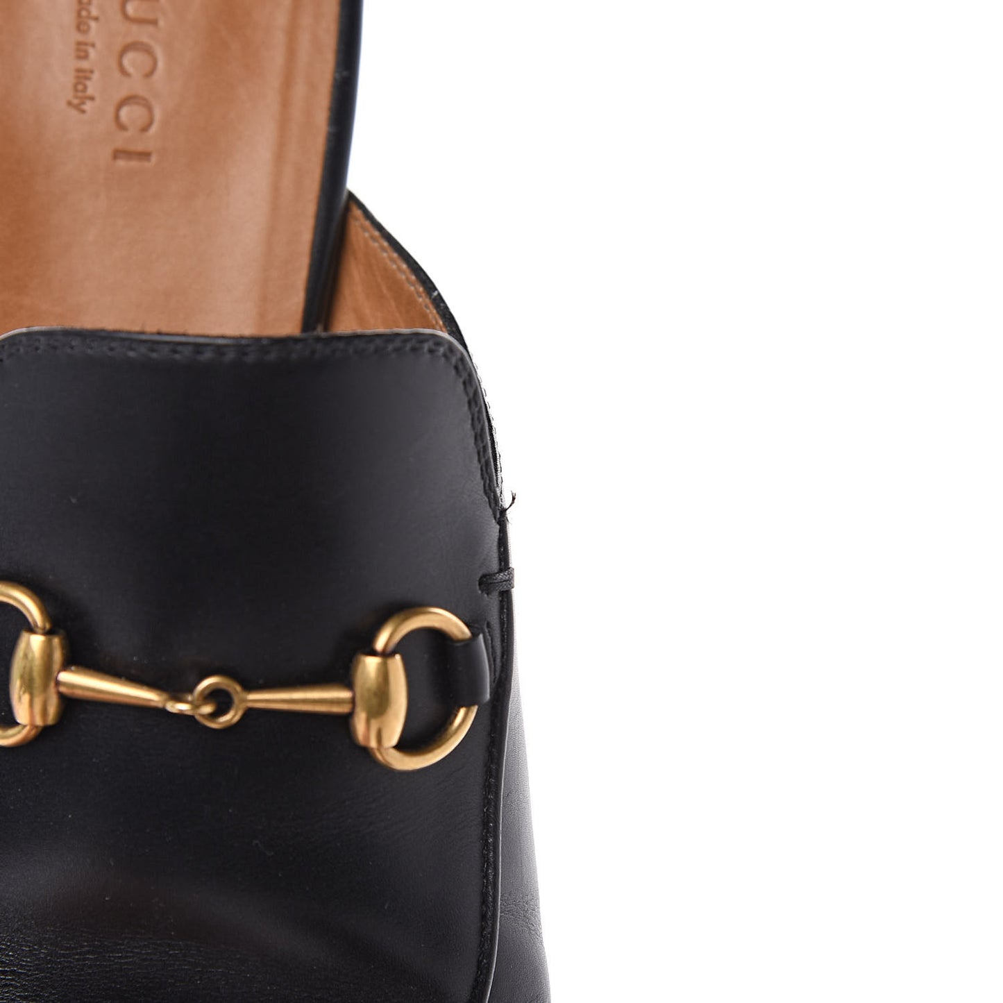 Calfskin Womens Princetown Slippers 38 Black