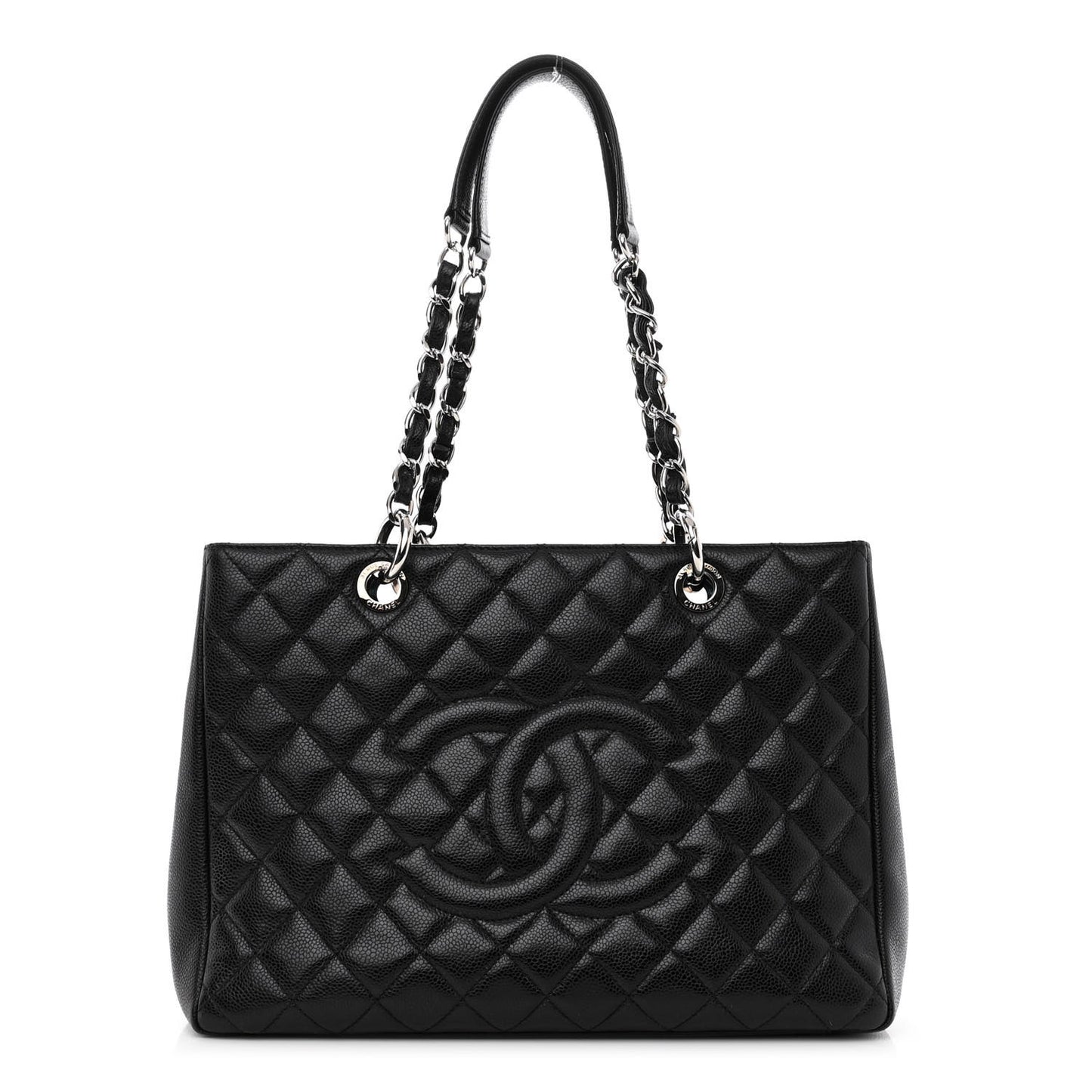 Caviar Quilted Grand Shopping Tote GST Black
