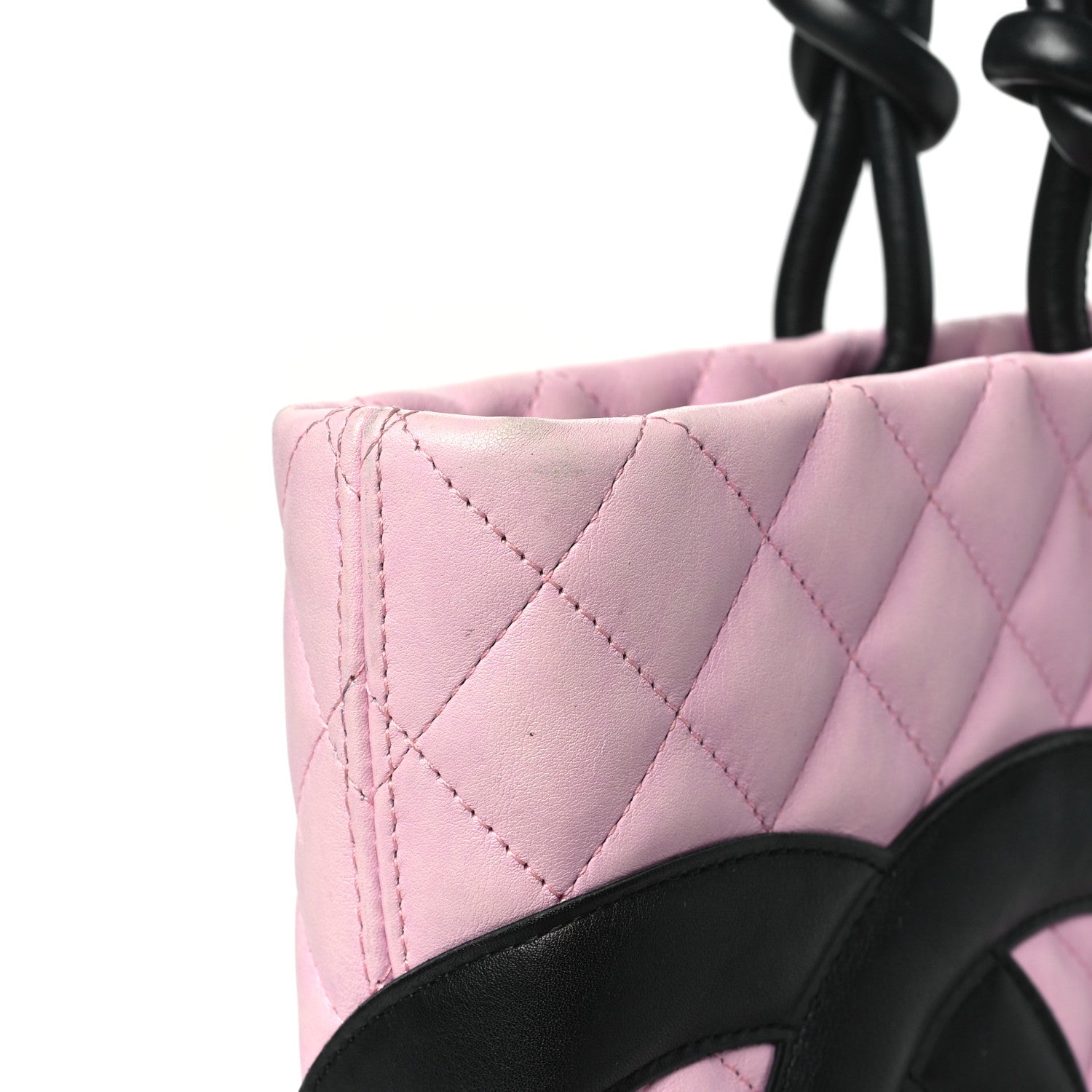 Chanel Calfskin Quilted Large Cambon Tote Pink Black 11 of 12