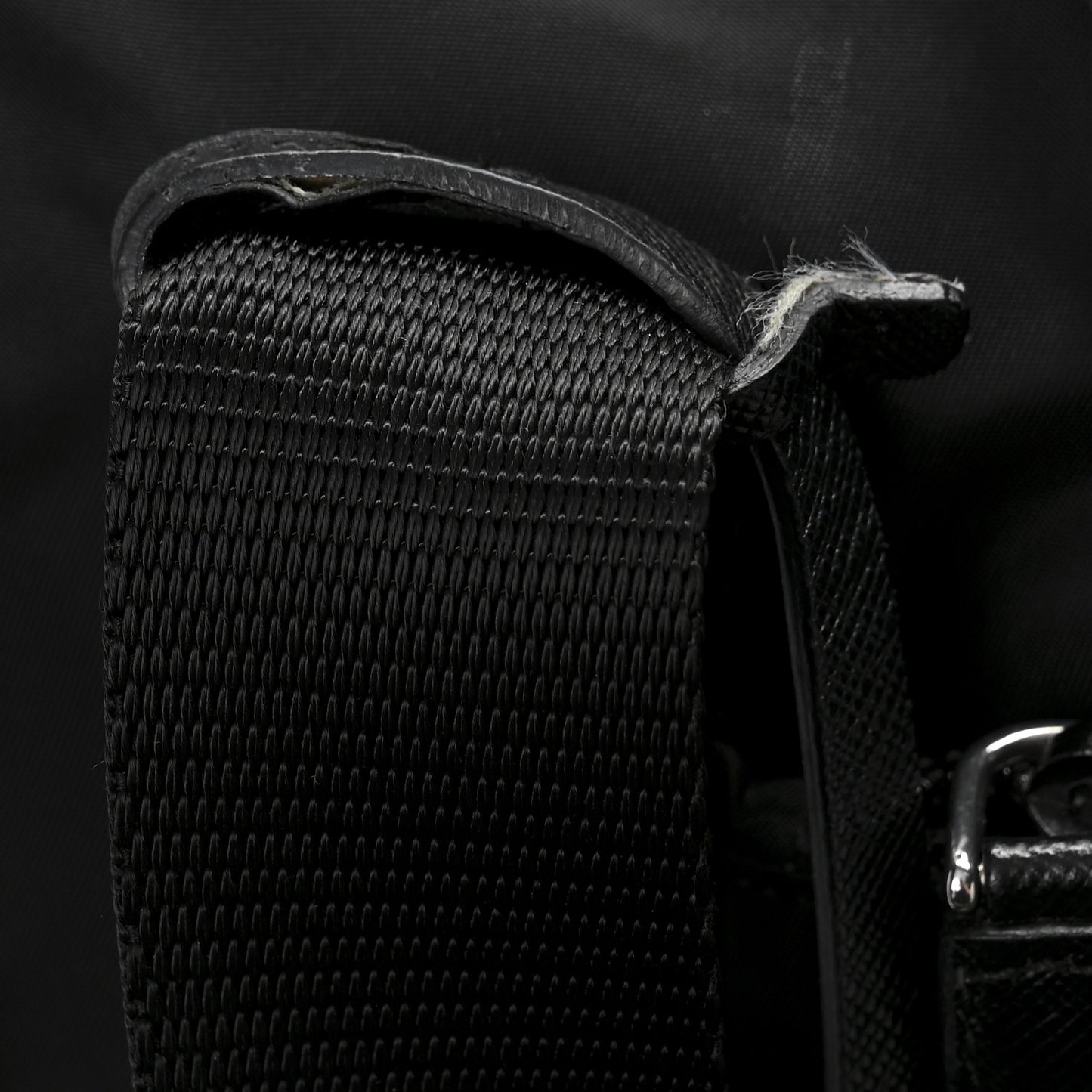 Tessuto Nylon Saffiano Carry On Travel Bag Black