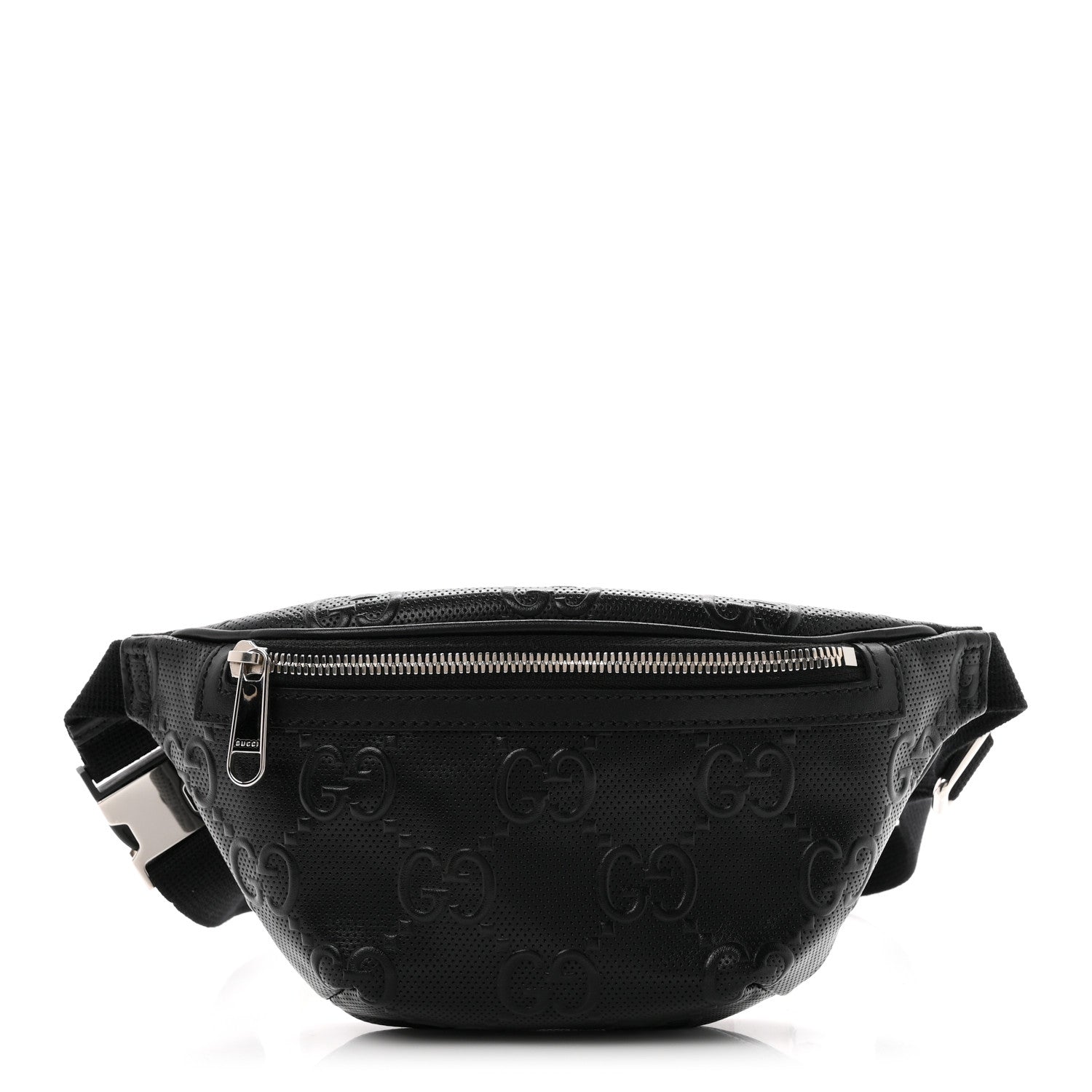 Gucci Calfskin GG Tennis Embossed Belt Bag Black 1 of 9