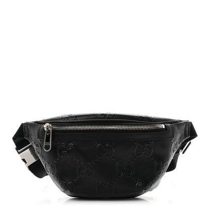 Gucci Calfskin GG Tennis Embossed Belt Bag Black 1 of 9