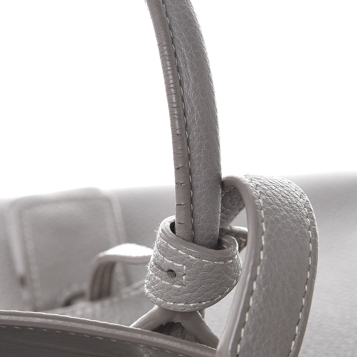 Saint Laurent Grained Calfskin Topstich Baby Sac De Jour Grey 15 of 15