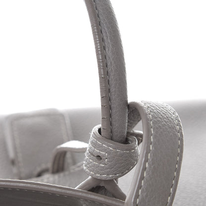 Saint Laurent Grained Calfskin Topstich Baby Sac De Jour Grey 15 of 15