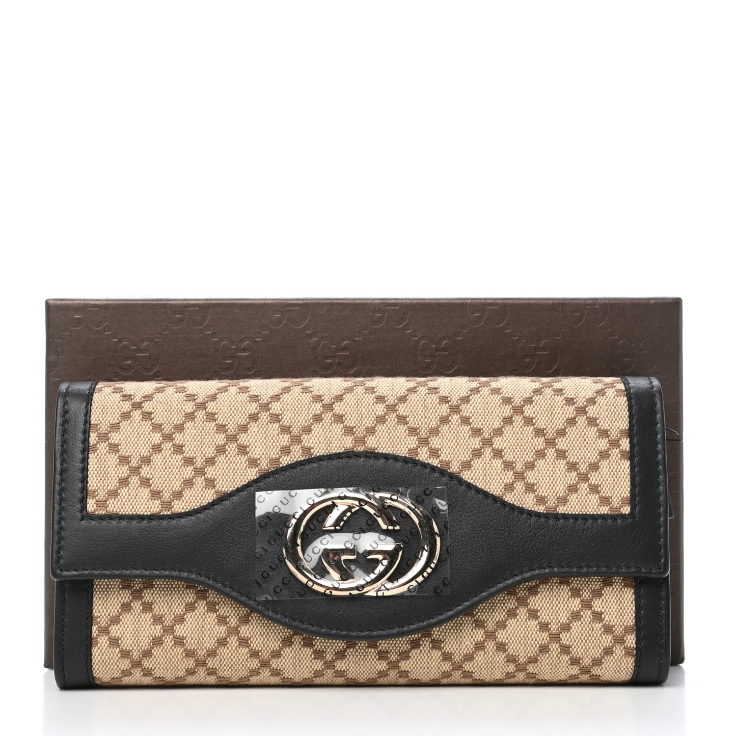Diamante Sukey Continental Wallet Beige Ebony Black