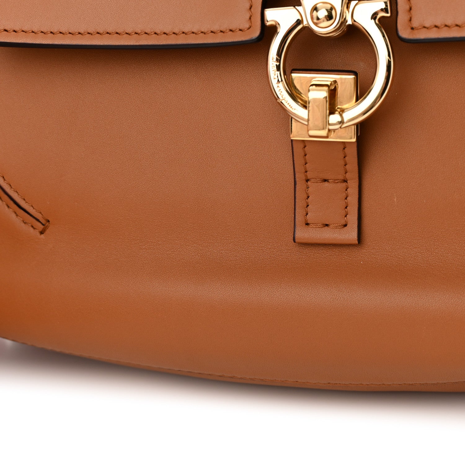 Salvatore Ferragamo Calfskin Fiona Hobo Brown 13 of 15