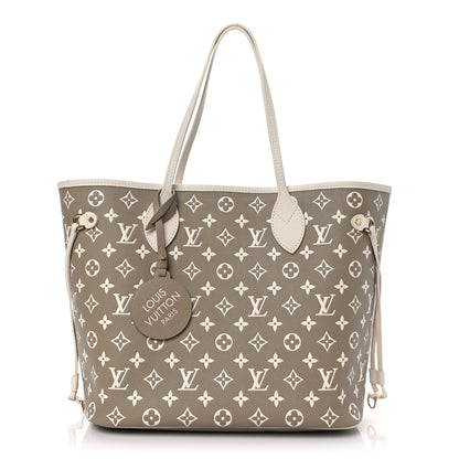 Louis Vuitton Empreinte Monogram Spring In The City Neverfull MM Kaki Beige Cream 1 of 8