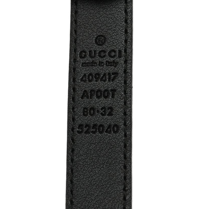 Gucci Calfskin Double G 20mm Belt 80 32 Black 4 of 6