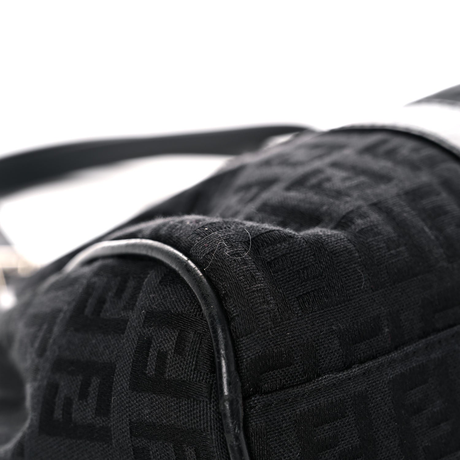 Fendi Zucchino Vitello Shoulder Bag Black 6 of 23