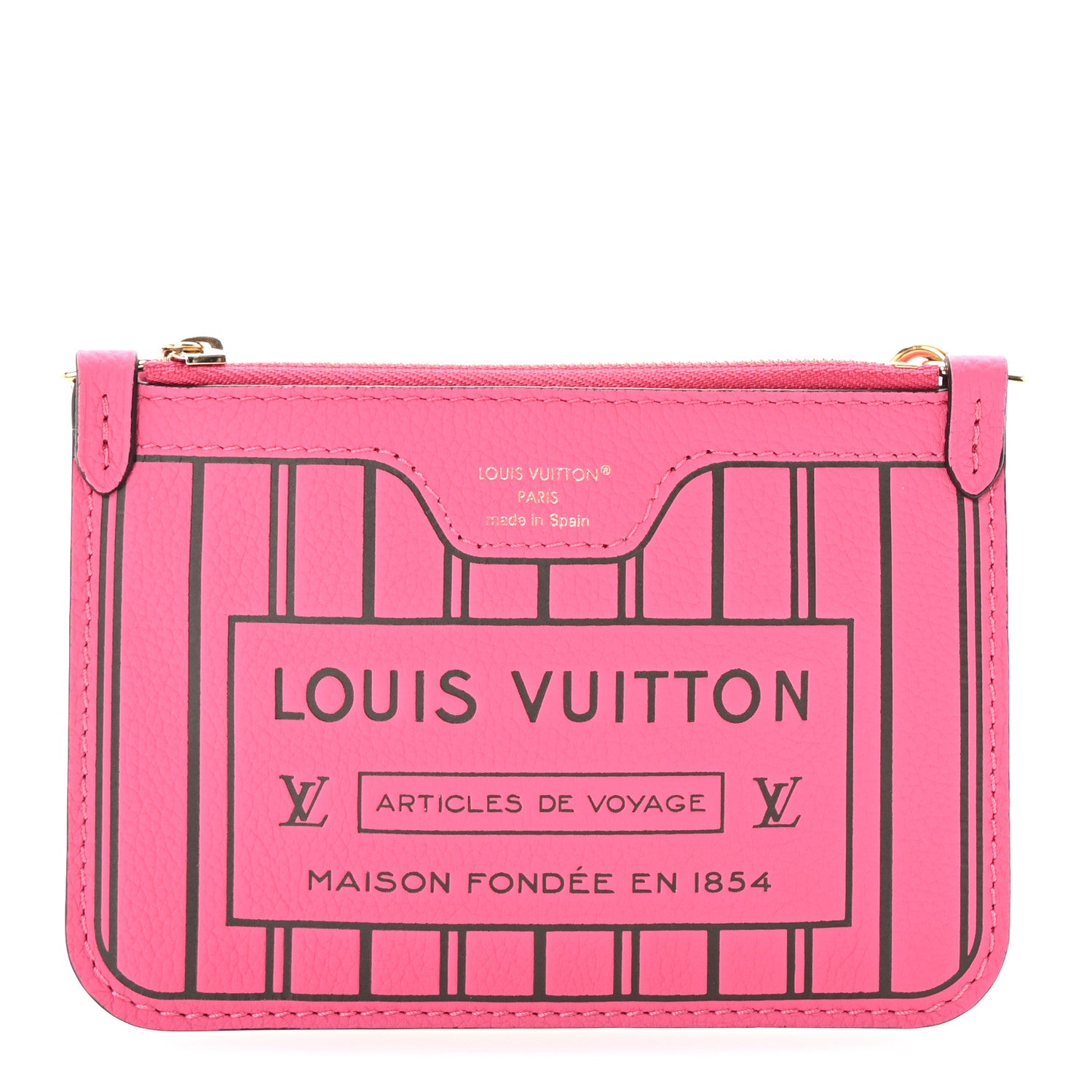Louis Vuitton Calfskin Neverfull Inside Out BB Pochette Rose Pondichery 1 of 6