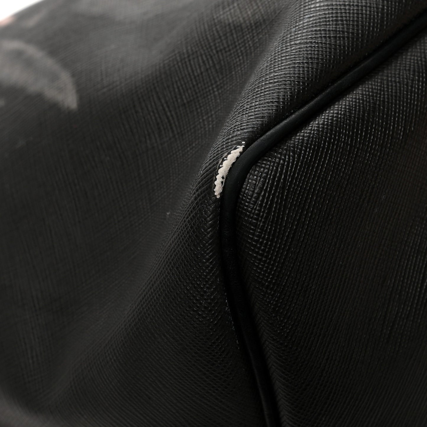 Textured Coated Canvas Rottweiler Antigona Tote Black