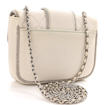 Chanel Lambskin Lurex Quilted Elementary Chic Mini Flap White 3 of 11