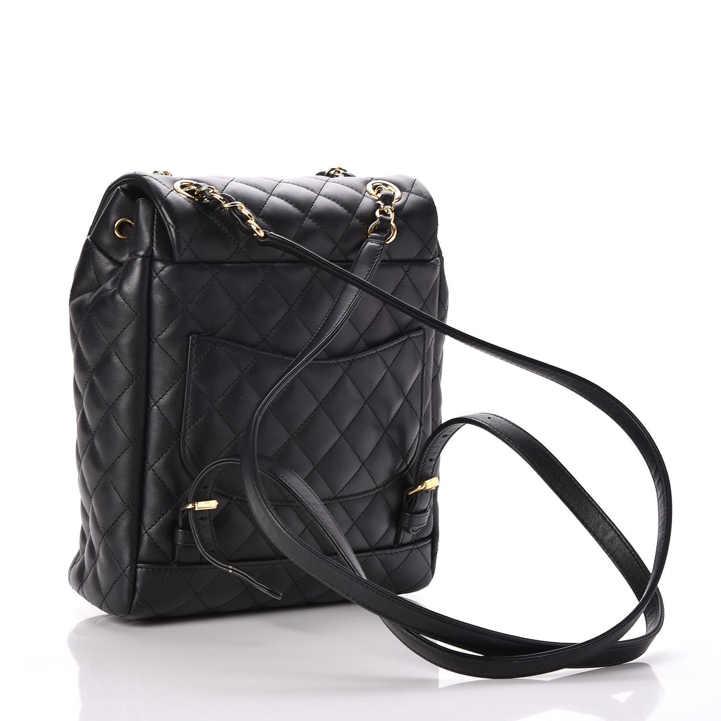 Calfskin Quilted Small Urban Spirit Backpack Black