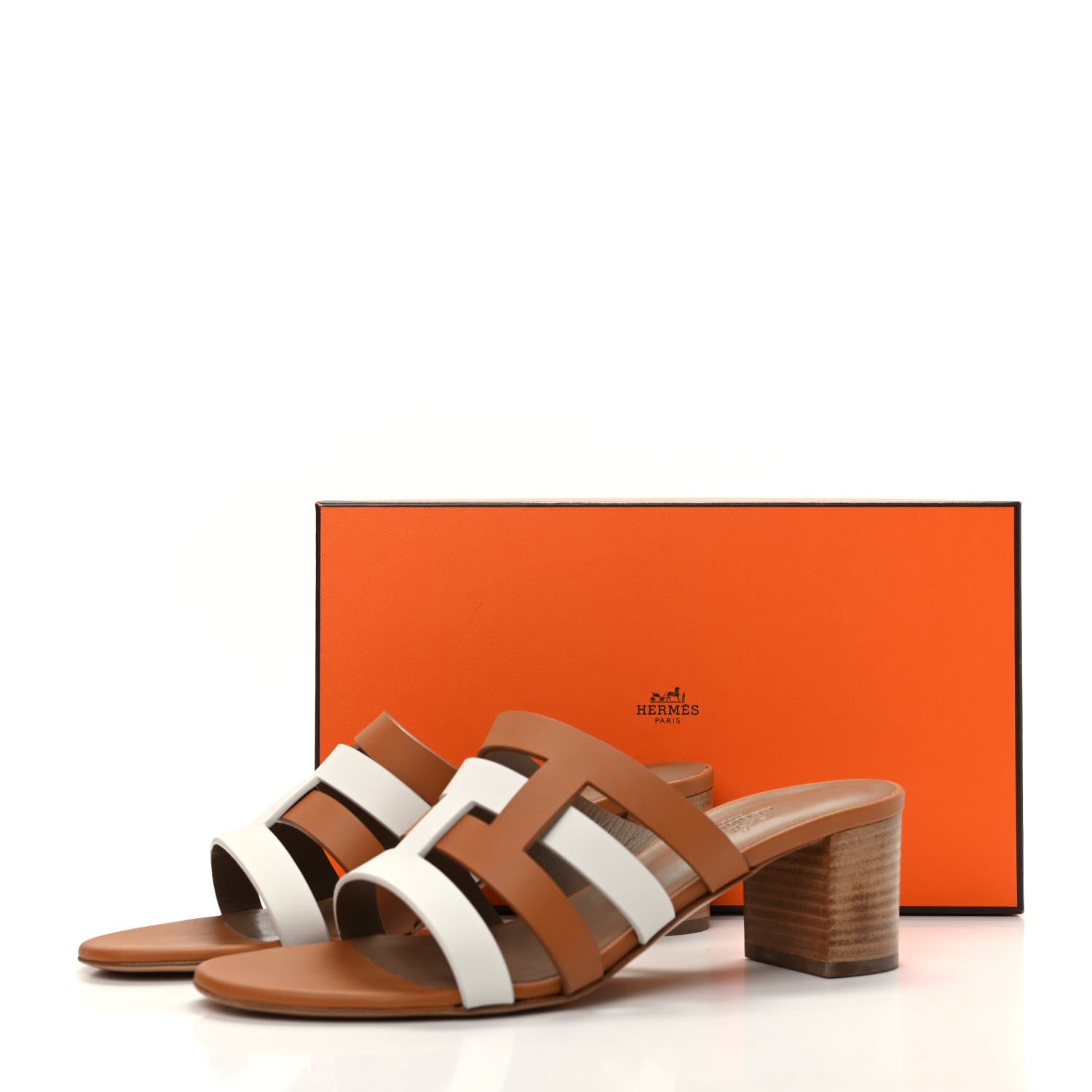 Hermes Calfskin Amica Sandals 39.5 White Natural 9 of 9