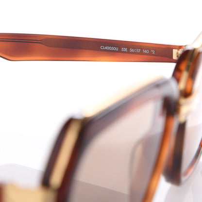 Celine Acetate Square Sunglasses CL40050U Havana 6 of 6