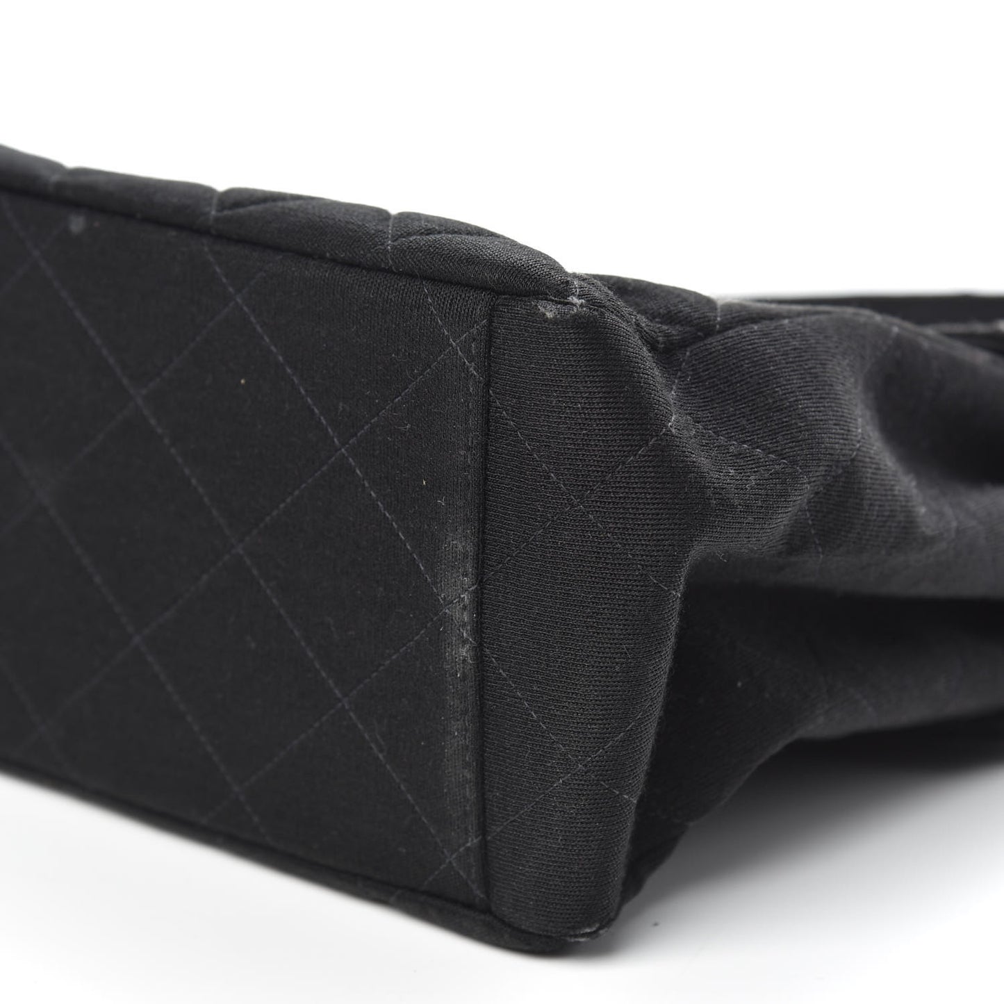 Jersey Quilted Double Sided Flap Black