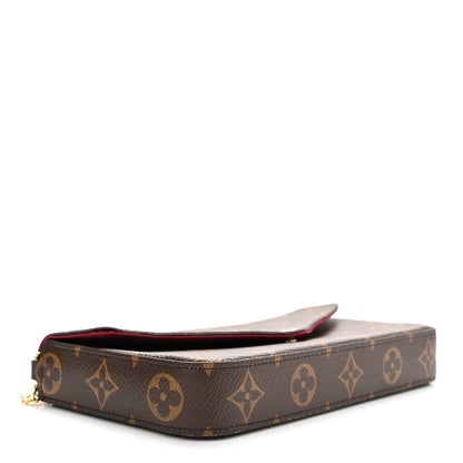 Louis Vuitton Monogram Pochette Felicie Chain Wallet Fuchsia 5 of 11