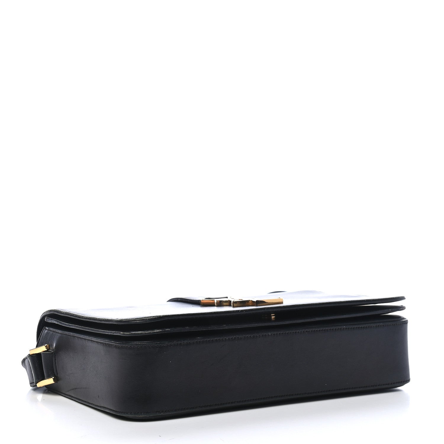Saint Laurent Smooth Calfskin Medium Classic Monogram Universite Bag Black 4 of 13