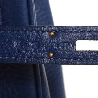 Hermes Taurillon Clemence Birkin 35 Bleu de Prusse 18 of 23