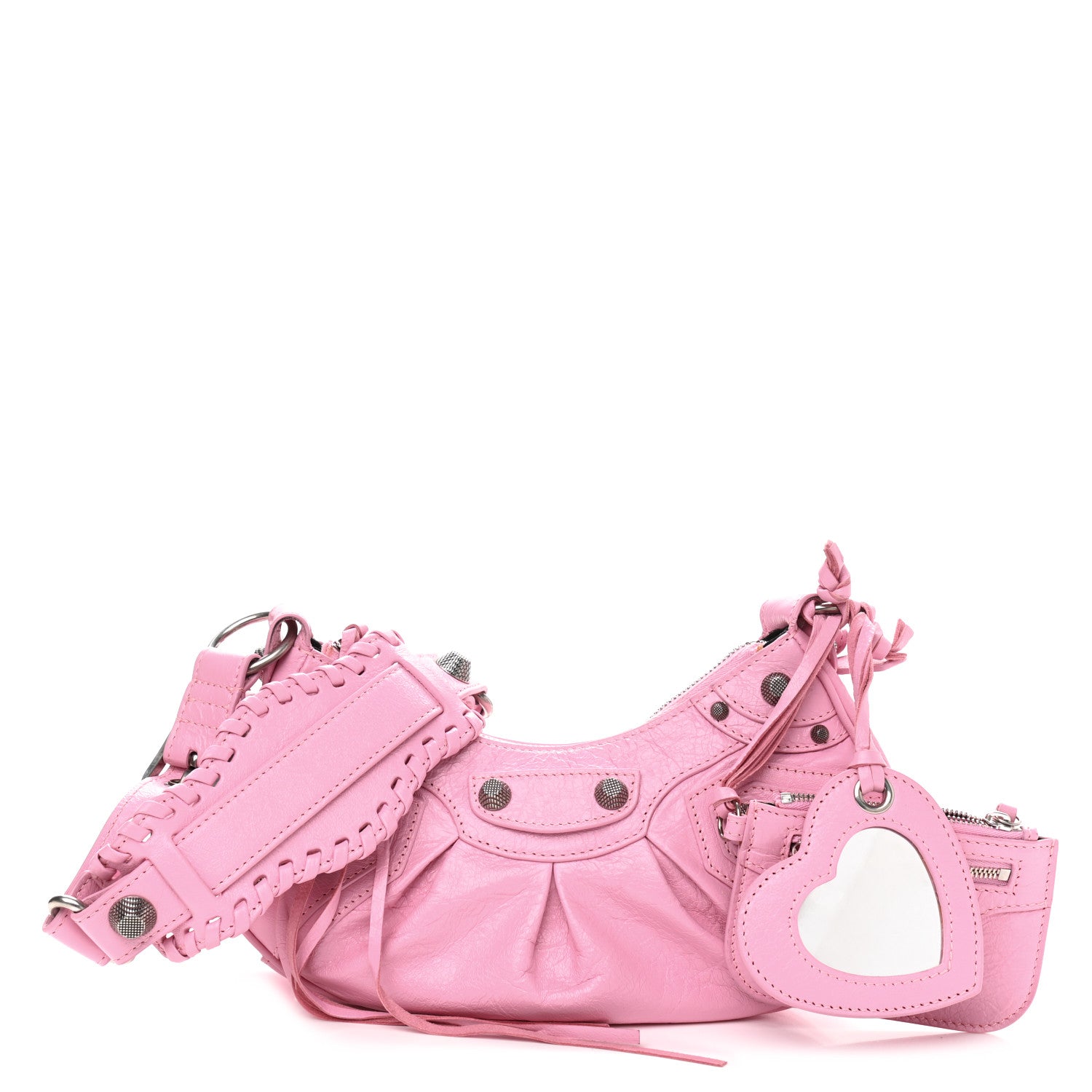 Balenciaga Agneau Arena Le Cagole Shoulder Bag XS Candy Pink 1 of 12