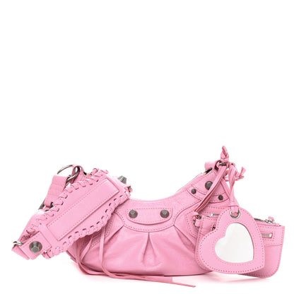 Balenciaga Agneau Arena Le Cagole Shoulder Bag XS Candy Pink 1 of 12