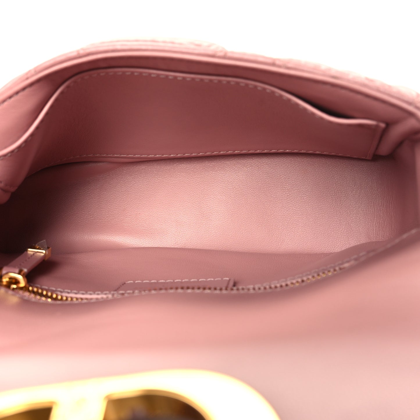 Lambskin Macrocannage Small Dior Caro Bag Pink