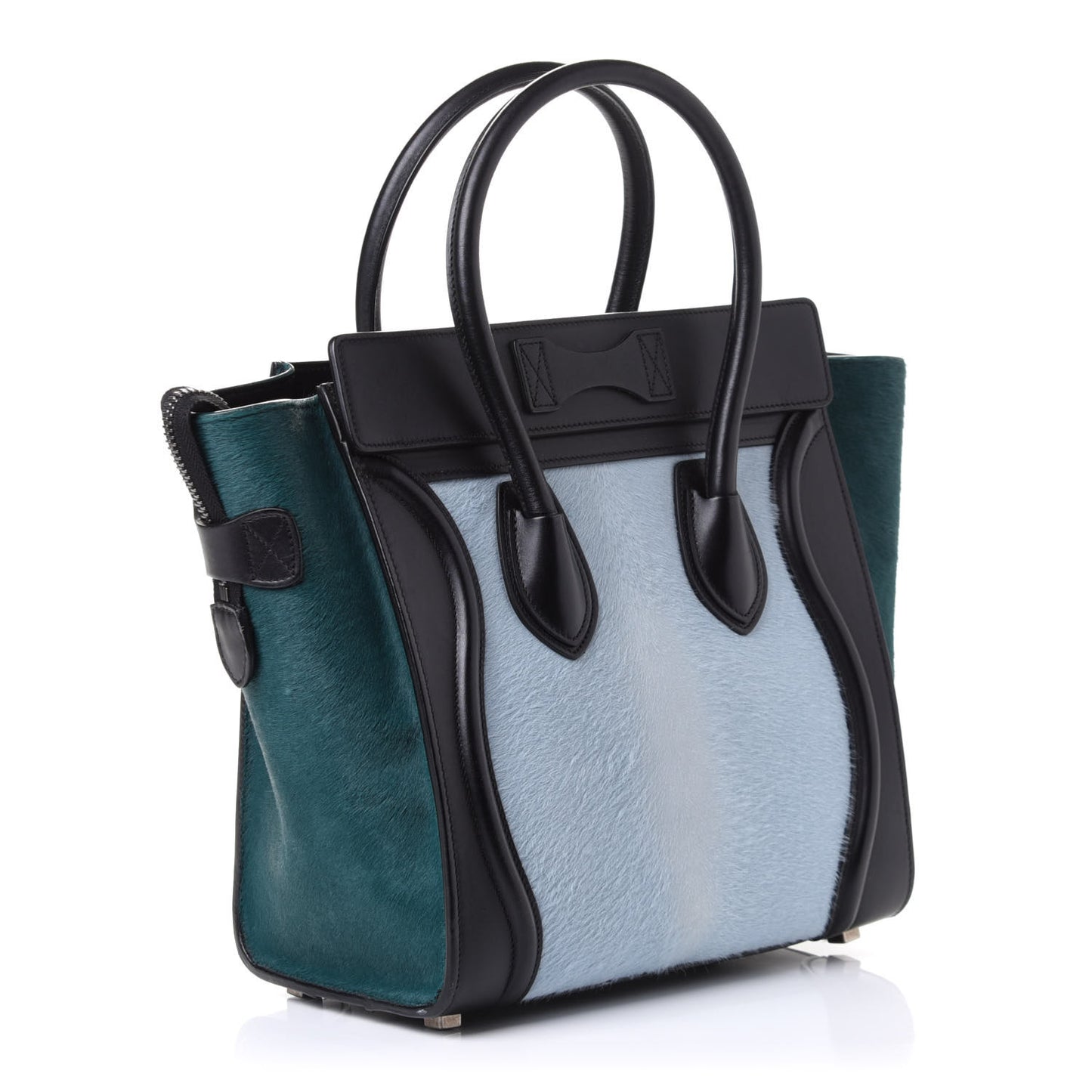 Pony Hair Smooth Calfskin Micro Tri-Color Luggage