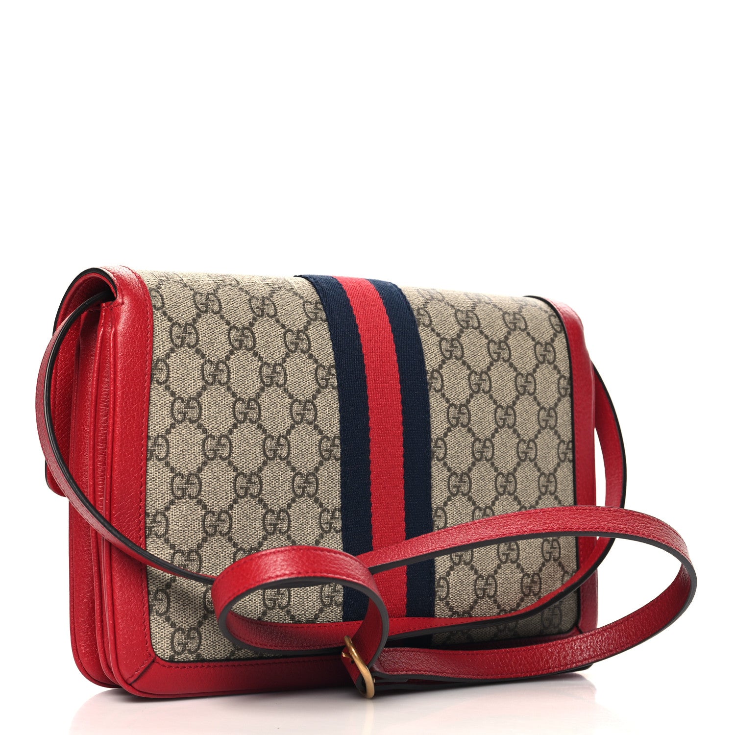 Gucci GG Supreme Monogram Medium Queen Margaret Shoulder Bag Red 3 of 12