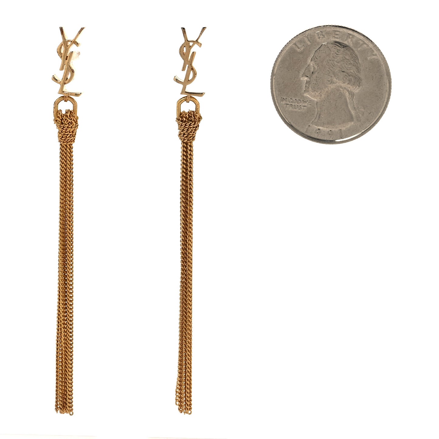 Metal Cassandre Tassel Earrings Gold Gold