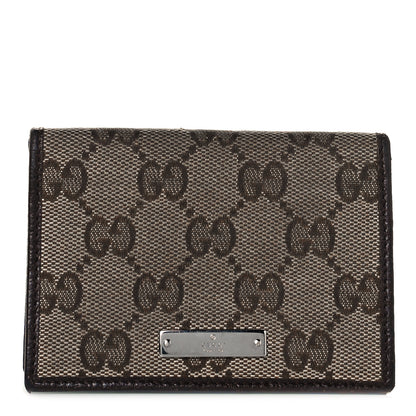 Gucci GG Monogram Bi-Fold Wallet Dark Brown 1 of 8
