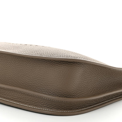 Hermes Taurillon Clemence EVELYNE III PM Etoupe 10 of 11