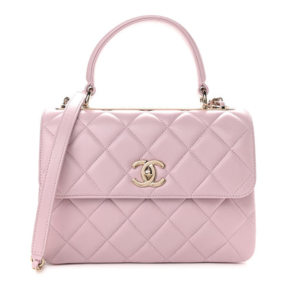 Chanel Lambskin Quilted Small Trendy CC Flap Dual Handle Bag Light Pink 1 of 9