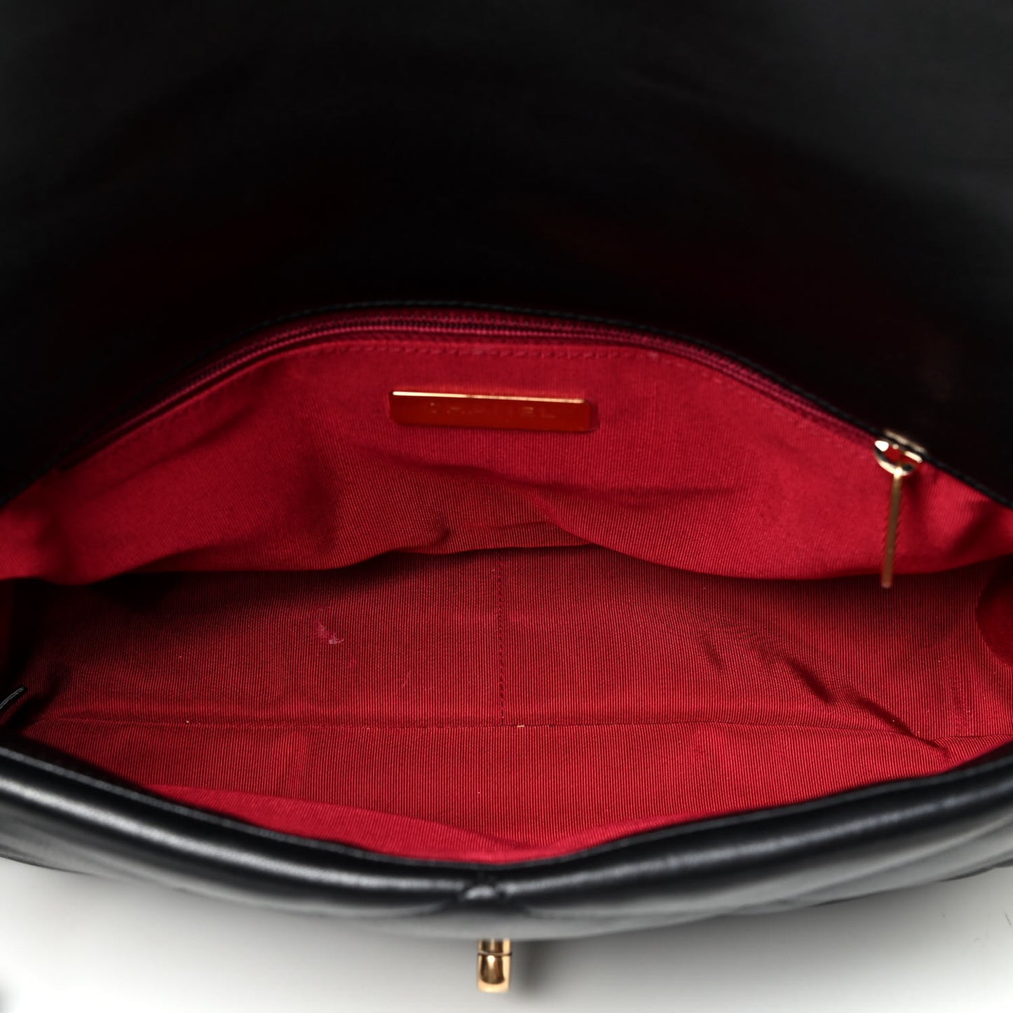 Lambskin Quilted Large Chanel 19 Flap Black