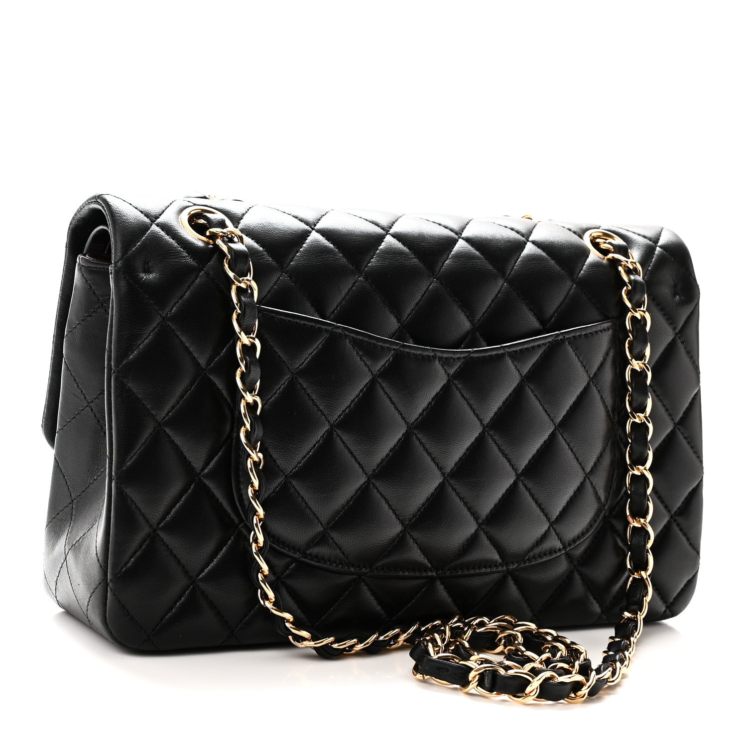 Chanel Lambskin Quilted Medium Double Flap Black 3 of 10