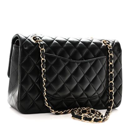 Chanel Lambskin Quilted Medium Double Flap Black 3 of 10