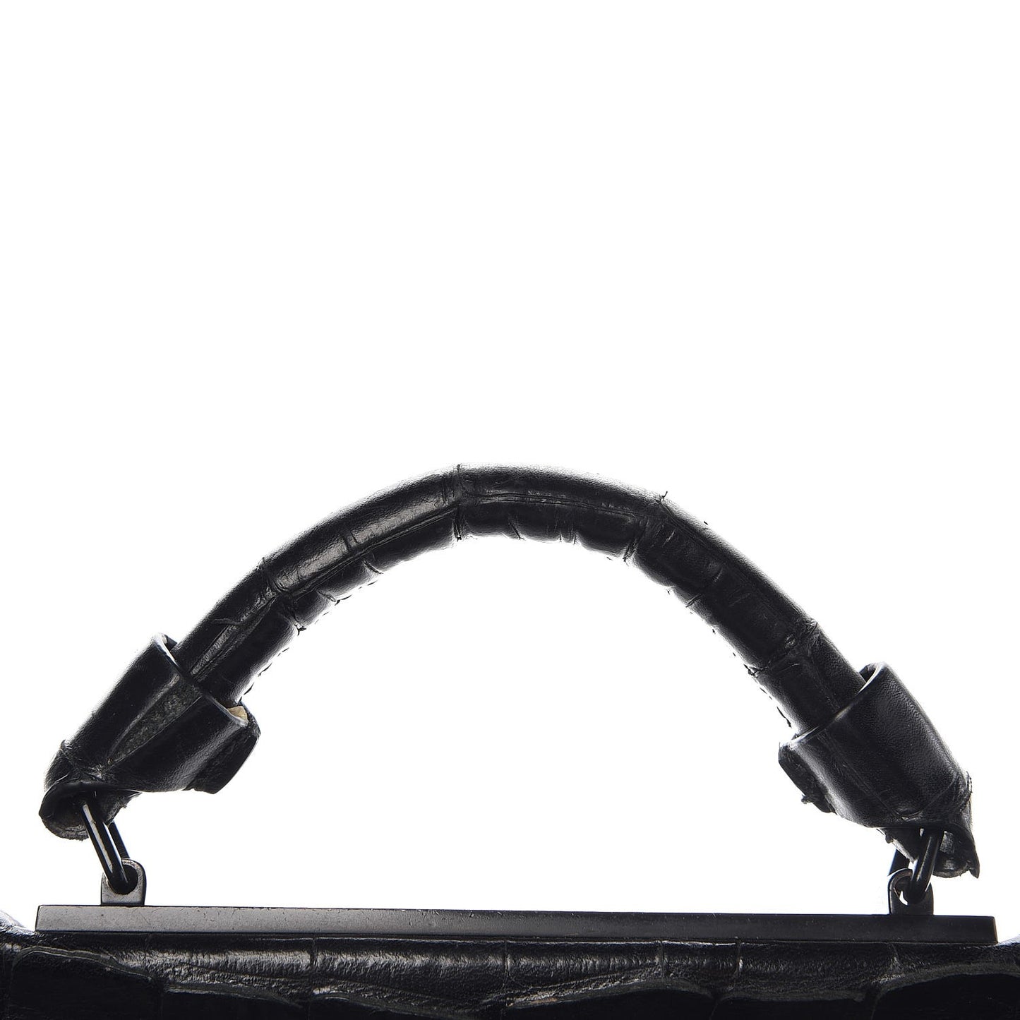 3.1 Calfskin Crocodile Embossed Small Ryder Satchel Tote Bag Black