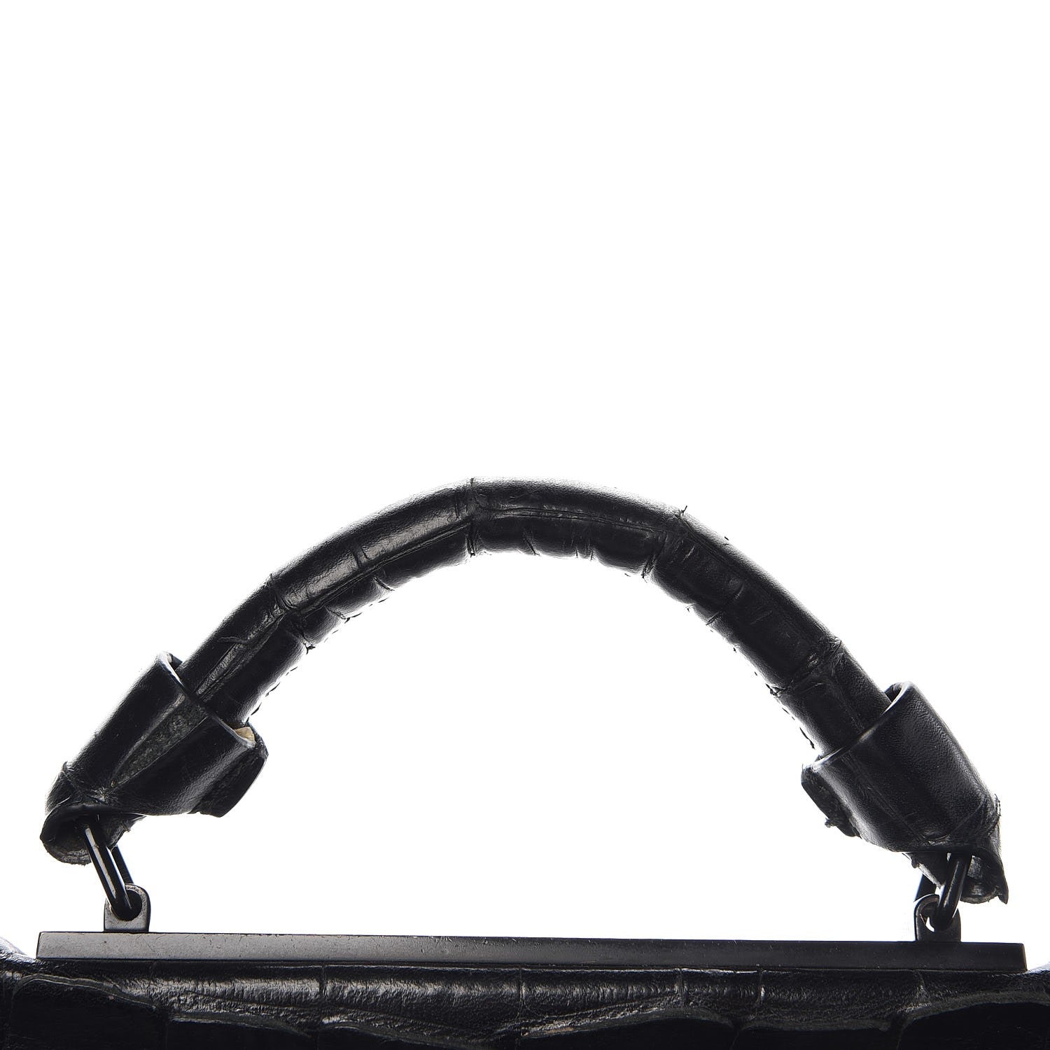 3.1 Phillip Lim 3.1 Calfskin Crocodile Embossed Small Ryder Satchel Tote Bag Black 12 of 12