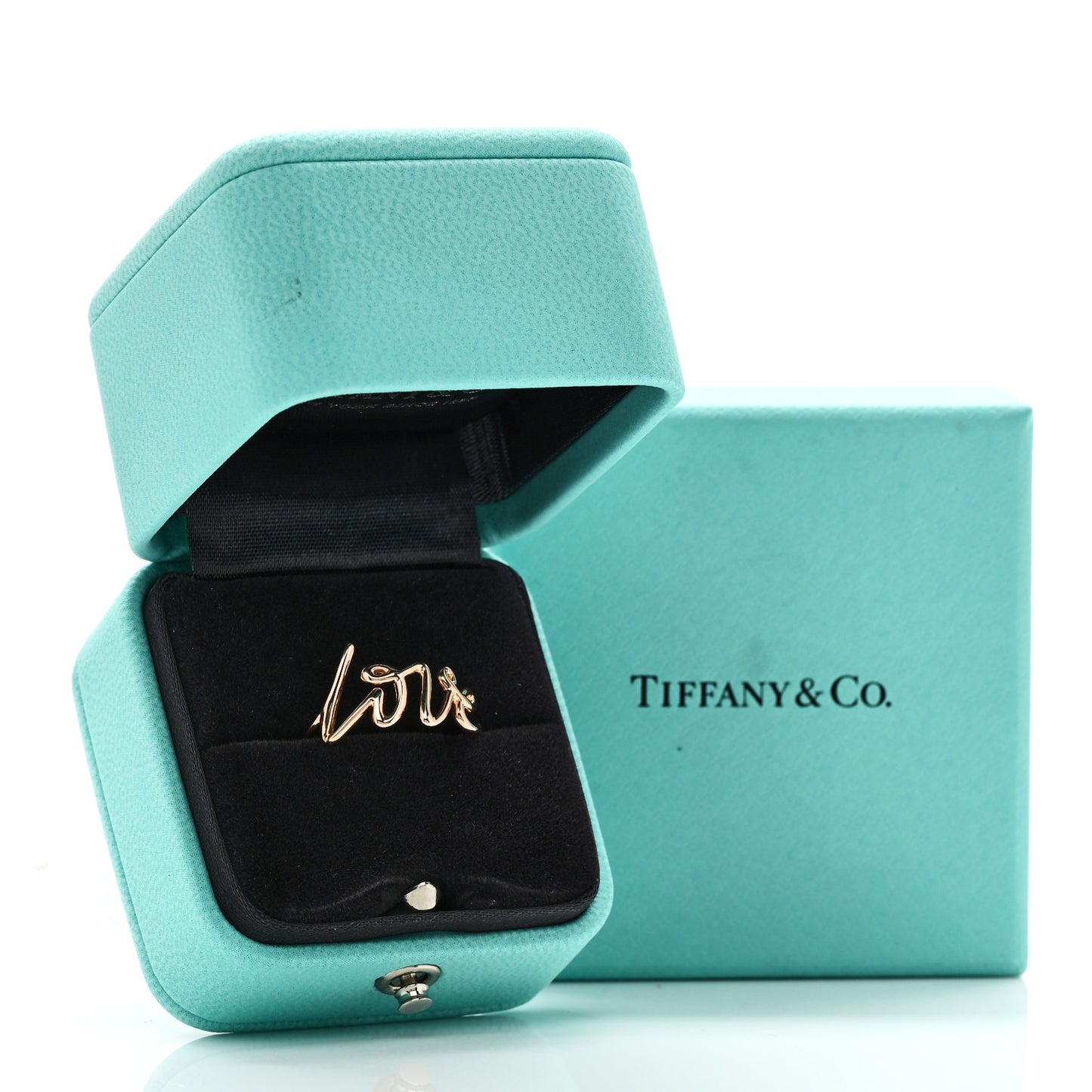 18K Rose Gold Paloma's Graffiti Love Ring 56 7.5