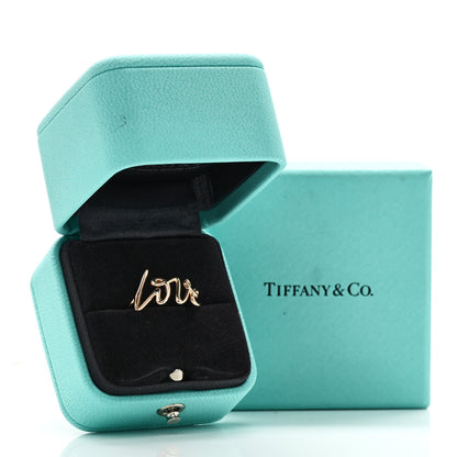 Tiffany 18K Rose Gold Paloma's Graffiti Love Ring 56 7.5 6 of 6