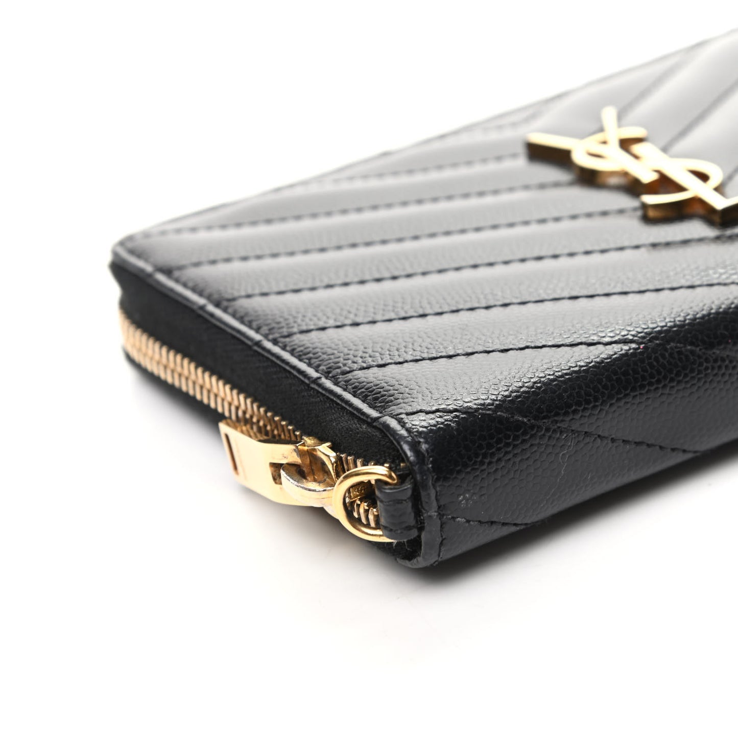 Grain De Poudre Matelasse Chevron Monogram Phone Wallet Black