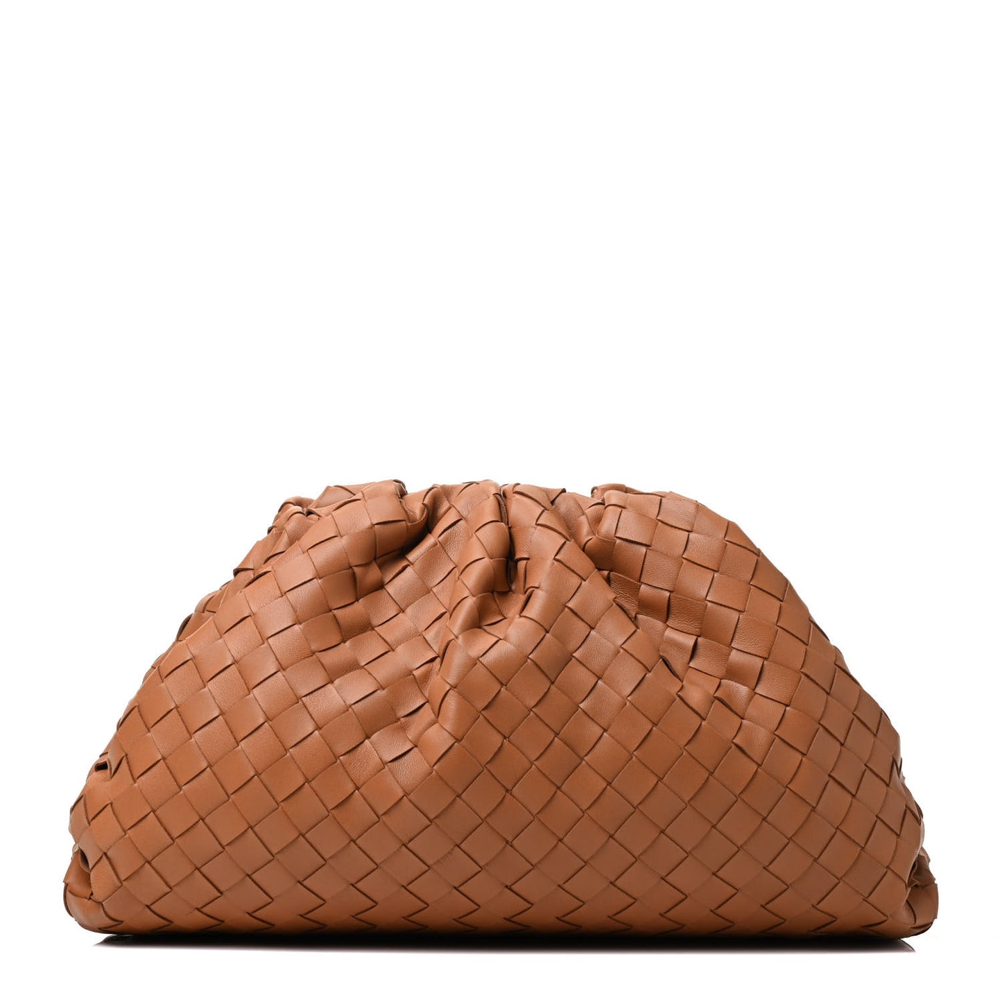 Nappa Maxi Intrecciato The Pouch Oversized Clutch Caramel