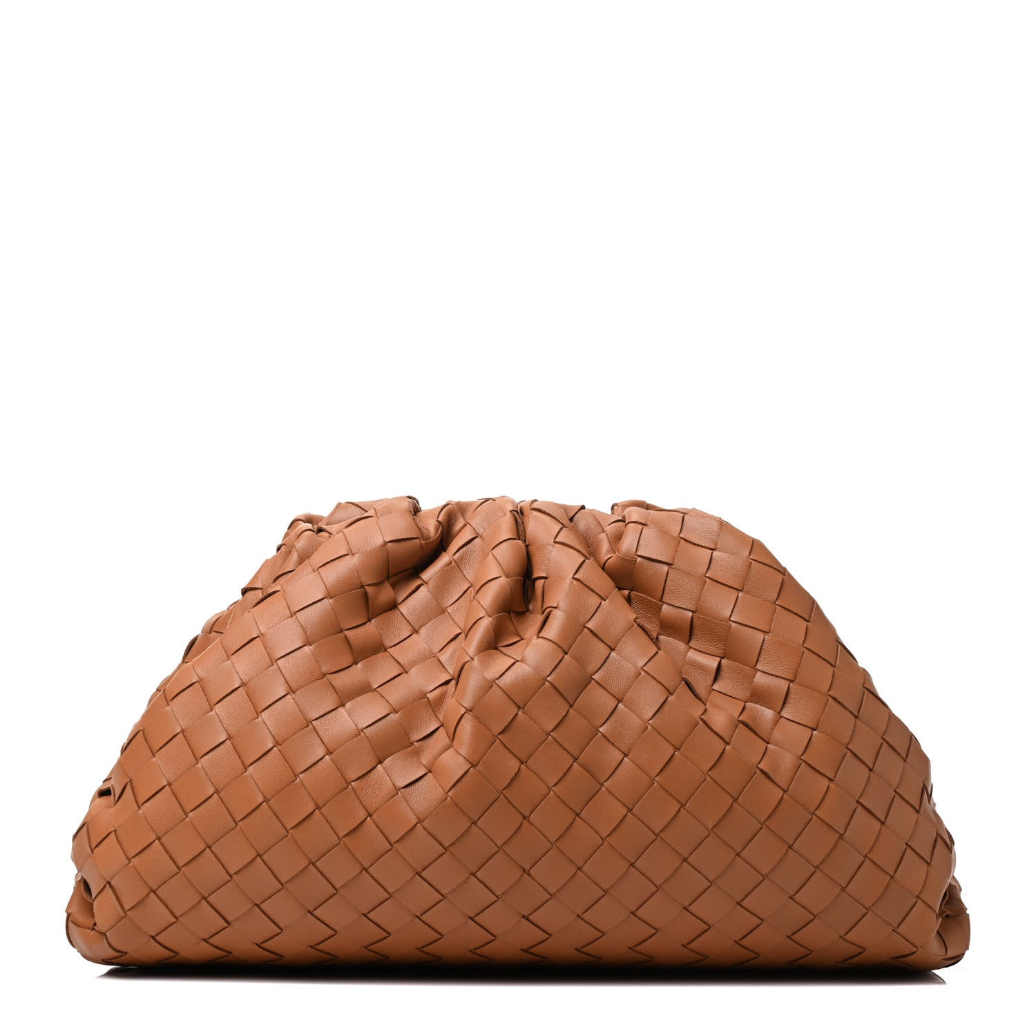 Bottega Veneta Nappa Maxi Intrecciato The Pouch Oversized Clutch Caramel 1 of 11