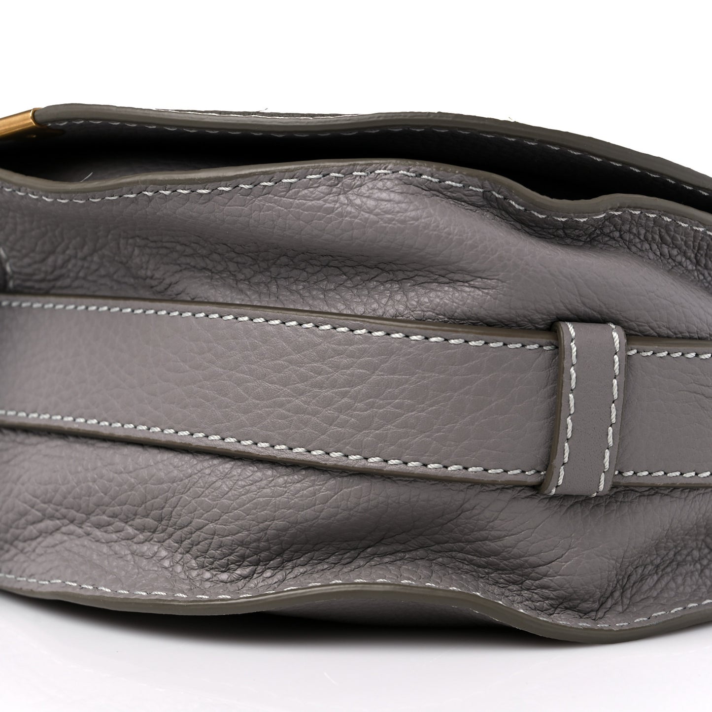 Calfskin Medium Marcie Round Crossbody Bag Cashmere Grey