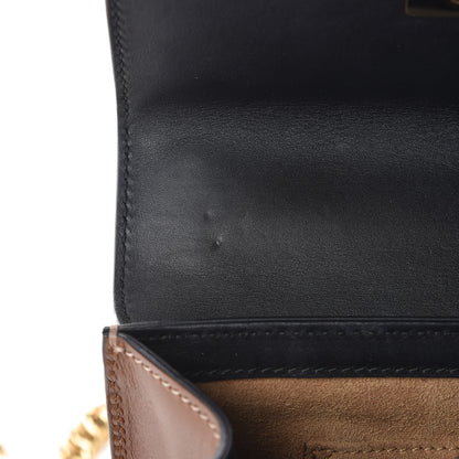 Gucci GG Supreme Monogram Calfskin Small Padlock Shoulder Bag Beige Black Cuir 9 of 11