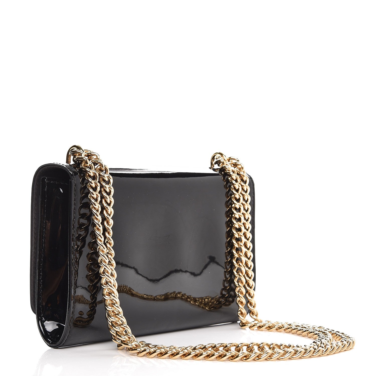 Louis Vuitton Patent Chain Louise MM Black 4 of 8