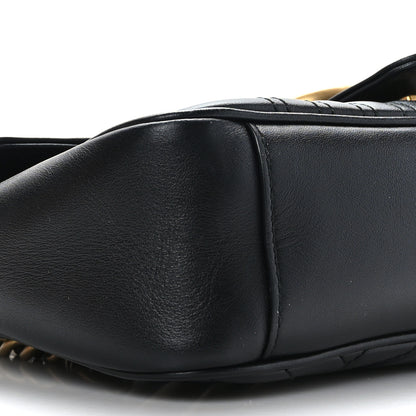 Gucci Calfskin Matelasse Small GG Marmont Shoulder Bag Black 8 of 9